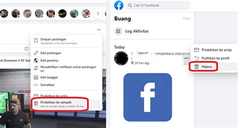 cara menghapus status di facebook
